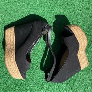 Peep Toe Espadrille Wedge Heels